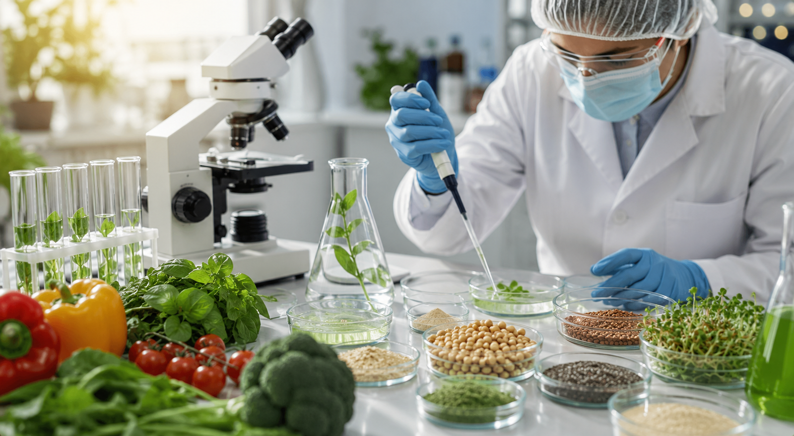 Seaweed extract laboratory samples